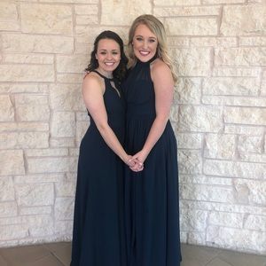 Azazie navy blue bridesmaid dress